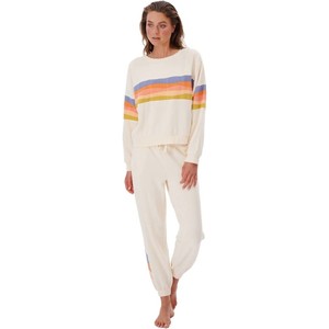 2022 Rip Curl Pull  Col Rond Femme Melting Waves Crew - Blanc Cass